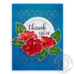 Sunny Studio Stamps Hawaiian Hibiscus Card by Mendi Yoshikawa