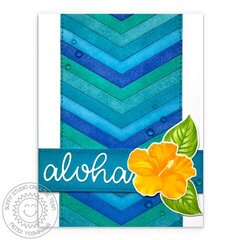 Sunny Studio Stamps Hawaiian Hibiscus Card by Mendi Yoshikawa