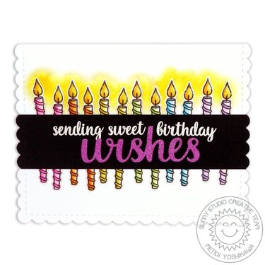 Sunny Studio Heartfelt Wishes Birthday Card by Mendi Yoshikawa