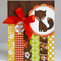 Hello Friend Fall Fox Card by Mendi Yoshikawa