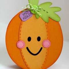 A Halloween Pumpkin Shaped Card by Mendi Yoshikawa