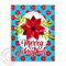 Sunny Studio Poinsettia Christmas Card by Mendi Yoshikawa