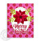 Sunny Studio Poinsettia Christmas Card by Mendi Yoshikawa