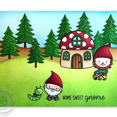 Sunny Studio Home Sweet Gnome Card by Mendi Yoshikawa