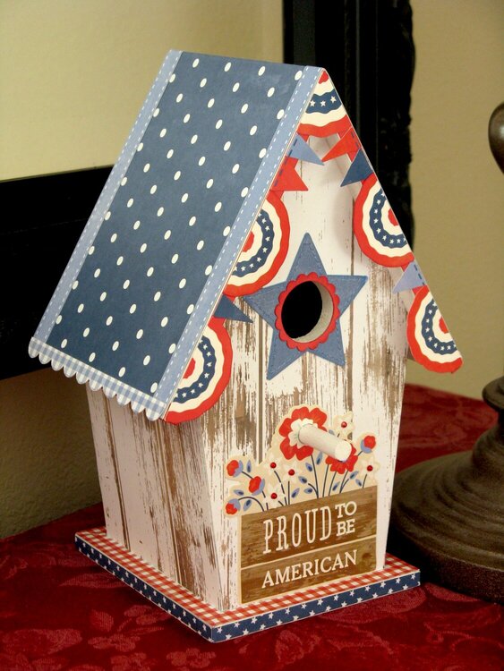 A Pebbles Inc. Americana Birdhouse by Mendi Yoshikawa
