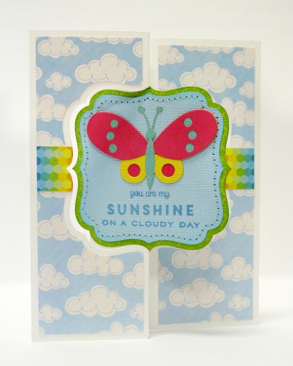 Echo Park I Love Sunshine Butterfly Flip Card by Mendi Yoshikawa