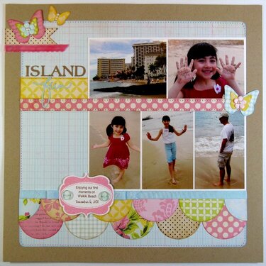 A Girls Paperie "Island Fun" Layout by Mendi Yoshikawa