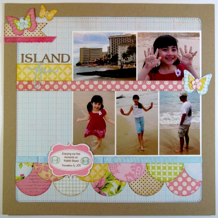 A Girls Paperie &quot;Island Fun&quot; Layout by Mendi Yoshikawa