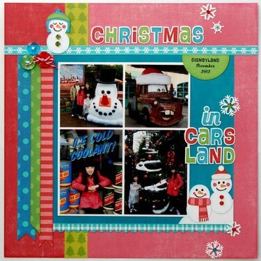 Lori Whitlock Frosty Snowman Hybrid Layout by Mendi Yoshikawa