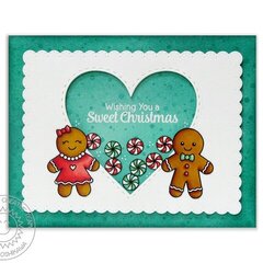 Sunny Studio Jolly Gingerbread Christmas Card by Mendi Yoshikawa