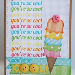 Echo Park Dots & Stripes Ice Cream Card by Mendi Yoshikawa