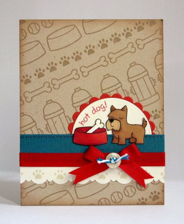 Lawn Fawn Critters at The Dog Park Card by Mendi Yoshikawa