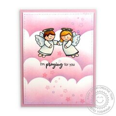 Sunny Studio Little Angels Praying for You card by Mendi