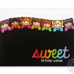 Sunny Studio Little Angels Sweet Birthday card by Mendi