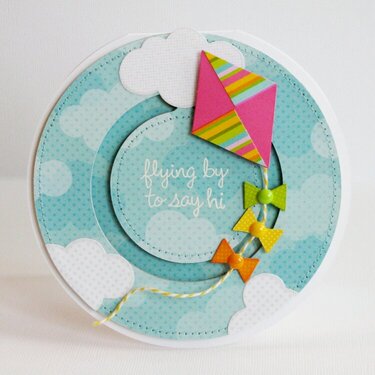 Lori Whitlock Kite Penny Slider Card by Mendi Yoshikawa