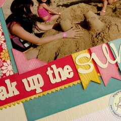 An Echo Park Sweet Girl 2-page 8x8 beach layout