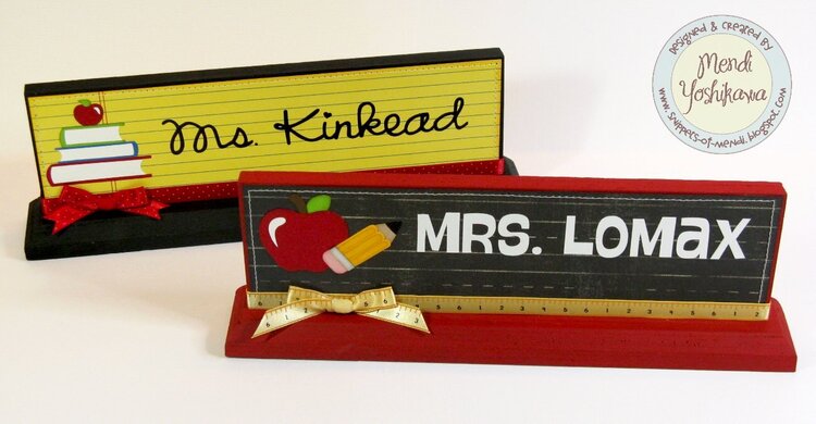 Lori Whitlock Teacher&#039;s Gift Name Plates by Mendi Yoshikawa