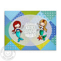 Sunny Studio Mermaid Kisses Summer Card by Mendi Yoshikawa