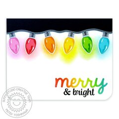 Sunny Studio Merry Sentiments Christmas Card by Mendi