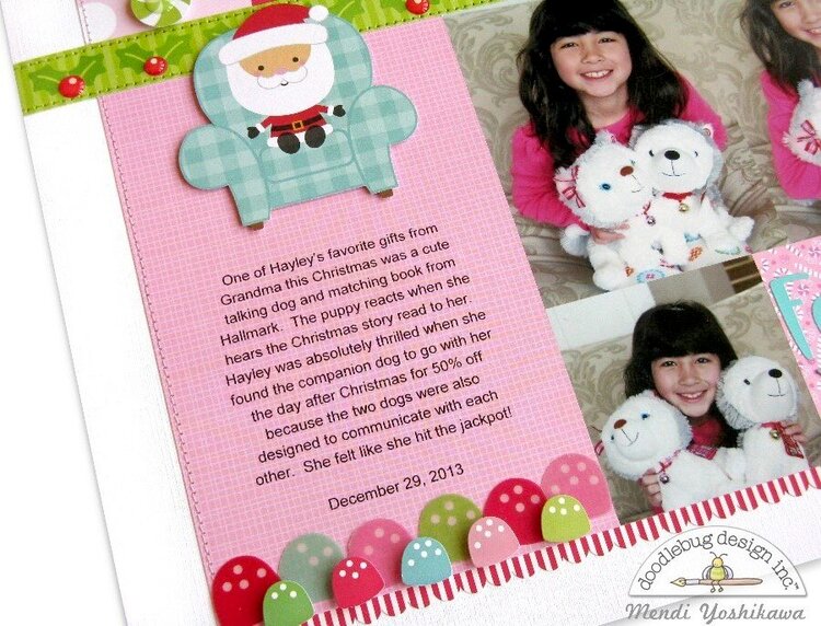 Doodlebug Milk and Cookies Christmas Layout by Mendi Yoshikawa