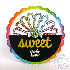 Sunny Studio Mug Hugs Candy Cane Rainbow Card by Mendi