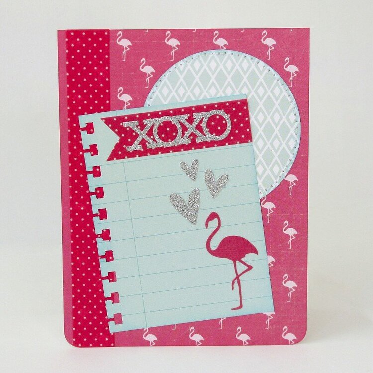 My Creative Scrapbook Flamingo Card by Mendi Yoshikawa