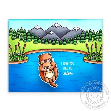 Sunny Studio Stamps My Otter Half Card by Mendi Yoshikawa