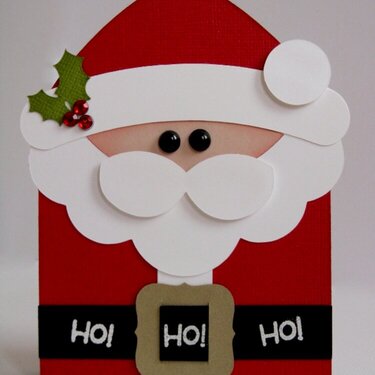 A Santa Shaped Christmas Card by Mendi Yoshikawa