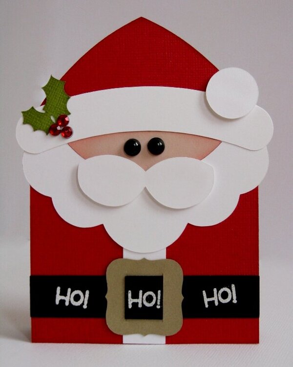 A Santa Shaped Christmas Card by Mendi Yoshikawa