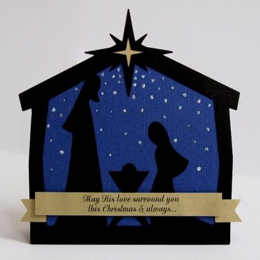 A Nativity Shaped Christmas Card by Mendi Yoshikawa