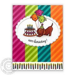 Sunny Studio Stamps Party Pups Card by Mendi Yoshikawa