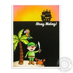 Sunny Studio Pirate Pals Card by Mendi Yoshikawa
