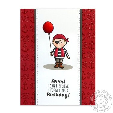 Sunny Studio Pirate Pals Card by Mendi Yoshikawa