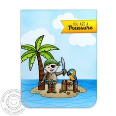 Sunny Studio Pirate Pals Card by Mendi Yoshikawa