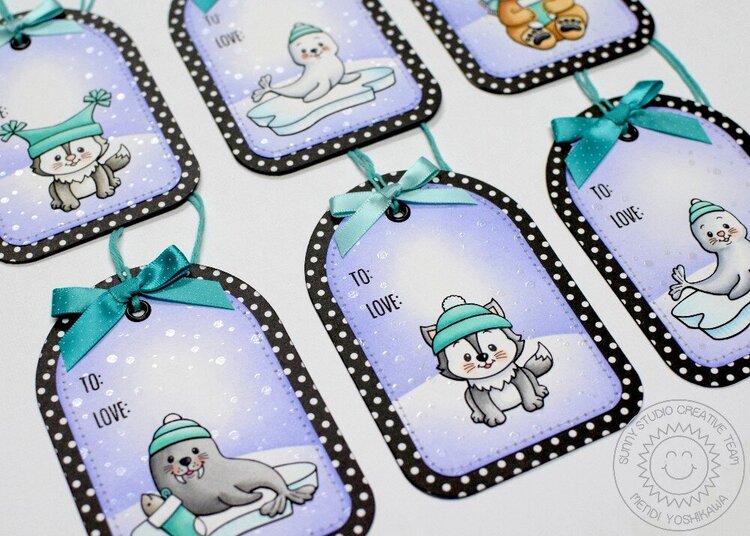 Sunny Studio Stamps Polar Playmates Holiday Gift Tags