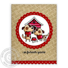 Sunny Studio Puppy Love Dog Valentine's Day Card by Mendi Yoshikawa