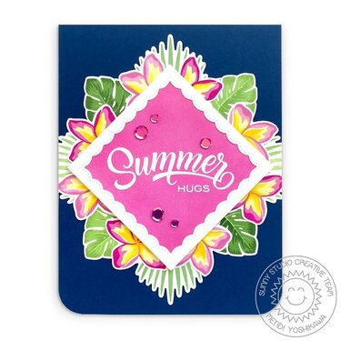 Sunny Studio Sunny Studio Radiant Plumeria Card by Mendi Yoshikawa