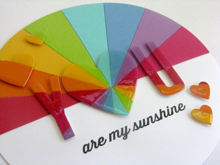 You Are My Sunshine Rainbow Card by Mendi Yoshikawa