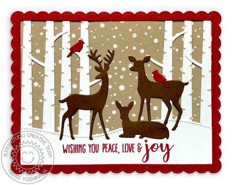 Sunny Studio Stamps Rustic Winter Christmas Card by Mendi Yoshikawa