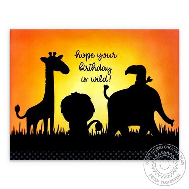 Sunny Studio Stamps Savanna Safari Card by Mendi Yoshikawa