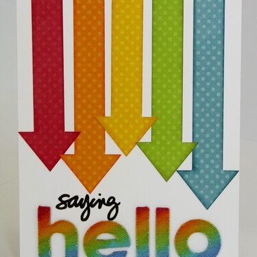 A Rainbow Arrow &quot;Saying Hello&quot; Card by Mendi Yoshikawa