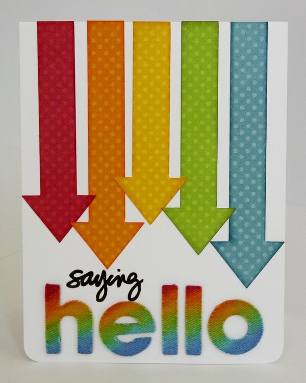 A Rainbow Arrow &quot;Saying Hello&quot; Card by Mendi Yoshikawa
