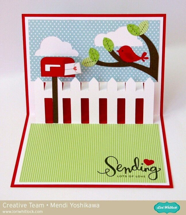 Lori Whitlock Mailbox Pop-up Card by Mendi Yoshikawa