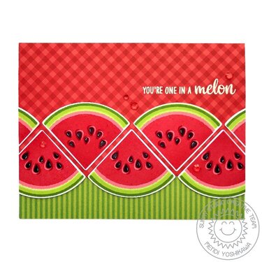 Sunny Studio Slice of Summer Watermelon Card by Mendi Yoshikawa