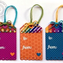 Sunny Studio Stamps Gift Tags Trio by Mendi Yoshikawa