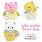 Doodlebug Kitten Smitten Shaped Cards by Mendi Yoshikawa