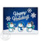 Sunny Studio Snowman Kisses Holiday Card by Mendi Yoshikawa