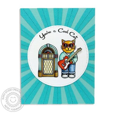 Sock Hop 1950&#039;s Cool Cat Card by Mendi Yoshikawa