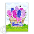 Sunny Studio Spring Bouquet Hyacinth Thank You Card by Mendi Yoshikawa