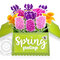 Sunny Studio Tranquil Tulips & Spring Bouquet Card by Mendi Yoshikawa